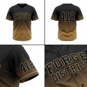 Maillot de baseball streetwear dégradé, uniforme sportif urbain, t-shirt athlétique respirant, USA Europe MALUZA INDUSTRIES - Product Image 6