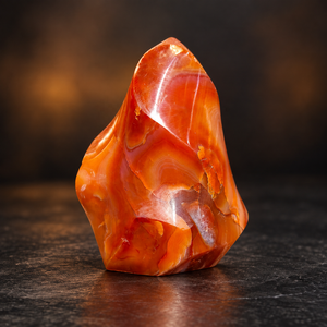 Punta de Cornalina Roja Pulida con Efecto Llama, Tallado de Piedra Preciosa, Ágata Banda de Color, Forma Libre para Decoración del Hogar y Oficina, Regalos al por Mayor - Product Image 1