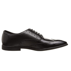 Zapatos Oxford de Vestir de Cuero Genuino Negro, con Punta en Pico y Cordones, para Hombre, Formales, para Oficina, de Color Sólido, para Todas las Temporadas - Product Image 4