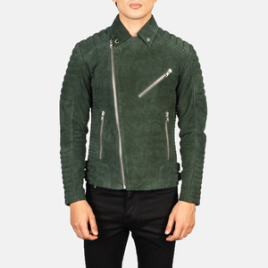 Men's Coated Genuine <b>Leather</b> <b>Jacket</b> Stand Collar Custom OEM Service Breathable Moto Biker Style Digital Printed <b>Suede</b> Fashion - Product Image 5
