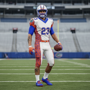 Whole Sale Customized Two Piece <b>Sets</b> V Neck Jersey Pants American Football Uniforms Custom Printed Unique Design Football Kits - Product Image 4