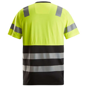 เสื้อยืดแขนสั้นสะท้อนแสงแบบกำหนดโลโก้ได้ สำหรับงานก่อสร้าง เสื้อทำงานแบบมองเห็นได้ชัดเจน เสื้อยืดนิรภัยสำหรับทุกเพศ - Product Image 2