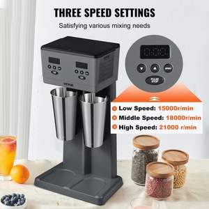 375W X 2 820ml Stainless Steel Cups Commercial Double-Headed Electric <b>Milkshake</b> <b>Machine</b> LED Intelligent Microswitch Drink - Product Image 5