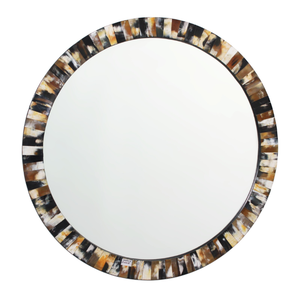 Grand miroir mural en résine 43x29 pouces, miroir rectangulaire décoratif avec cadre pour salon, chambre, salle de bain, décoration intérieure moderne - Product Image 1