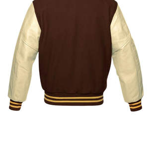 Blouson universitaire pour homme, couleur unie, personnalisable sur le devant, style urbain, polaire d'hiver, séchage rapide, respirant, pour le quotidien et le collège - Product Image 4