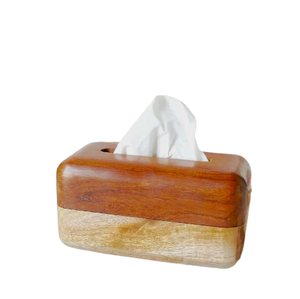 Porte-serviettes rectangulaires en bois pour décoration de table de mariage, boîte à mouchoirs pour table à manger et petit-déjeuner - Product Image 5