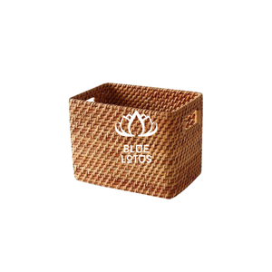 [ALTA CALIDAD] |   Cesta de Mimbre Tejida, Caja de Almacenamiento, Bandeja para Servir Pan, Frutas y Alimentos, Organizador de Cocina, Vietnam - Product Image 4