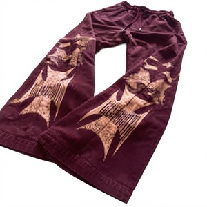 <b>Men</b>’s Printed Wide Leg <b>Pants</b> Casual Loose Fit Street wear Trousers Floral Pattern <b>Lounge</b> <b>Pants</b> Wholesale Custom Logo Apparel - Product Image 1