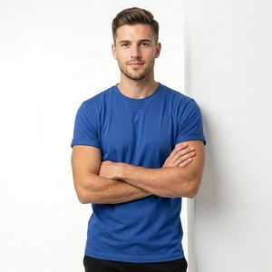 T-shirt personnalisé uni de haute qualité, coupe carrée, 100 % coton épais, épaules tombantes, coloré – Fabricant - Product Image 3