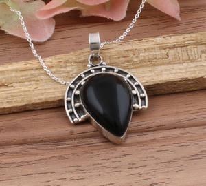 Dijes de Plata de Ley 925 con Baño de Platino y Ónice Negro, con Logotipo Personalizado, Bisel con Puntos, Estilo Vintage, Unisex, para Regalo - Product Image 6