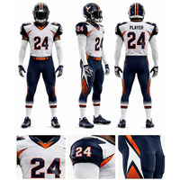 Uniformes de Fútbol Personalizados de Alta Calidad, Estilo Americano, Cuello en V, Correa Ajustable, 320g, Manga Corta, para Hombre Adulto, Transferencia Térmica 100%