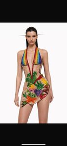 Vestido Mini de Playa de Lujo con Cuello Halter y Bordado a Mano, para Mujer, Ideal para Vacaciones y Fiestas, Personalizable OEM ODM - Product Image 2