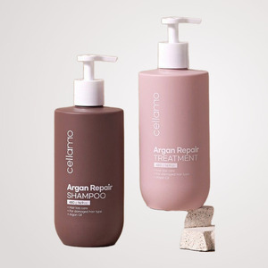 Champú para el cabello Cellamo coreano con argán, reparador, hecho en Corea, 480g, líquido floral a base de hierbas, para todo tipo de piel. - Product Image 2