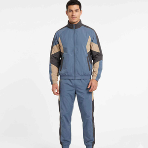 Ensemble de vestes coupe-vent en nylon léger et de pantalons de jogging en nylon avec coutures personnalisées en tissu mesh - Product Image 1