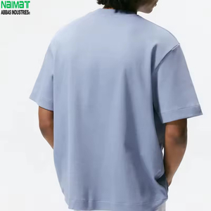 เสื้อยืดผู้ชายทรงหลวม ผ้าหนา ดีไซน์เรียบง่าย สไตล์มินิมอล แต่งไหล่  สำหรับใส่ลำลองช่วงฤดูร้อน คอกลม - Product Image 4