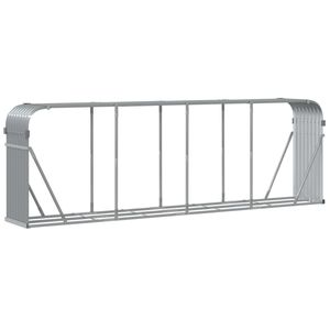 Porte-bûches en acier galvanisé gris clair 118,1x17,7x39,4 pouces pour cheminées et accessoires - Product Image 6