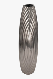 Jarrón Decorativo Moderno de Metal Plateado, Aluminio Acanalado, Ecológico, Personalizable, para Hotel, Centro de Mesa para Bodas, Hecho a Mano, Venta al Por Mayor - Product Image 5