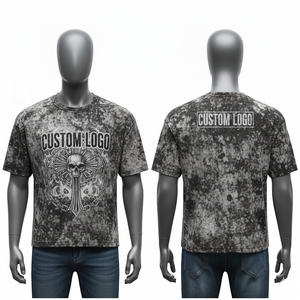 Camiseta de Alta Calidad con Lavado Ácido para Unisex, 220g 250g 280g, Camisetas Vintage de Manga Corta para Hombre y Mujer - Product Image 1