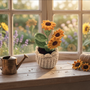 <b>Paper</b> Art Viet Sunflower Wholesale Handmade Amigurumi <b>Doll</b> Yarn Gift Crochet Potted Plant 2026 Souvenir Decoration Knitted - Product Image 1