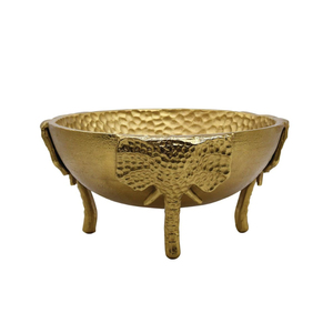 Bol de service de luxe en or plaqué de qualité supérieure, design élégant avec motif ara et fleurs, pour cuisine haut de gamme - Product Image 3