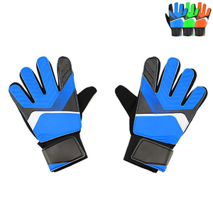 Football Goalkeeper Gloves <b>Full</b> Finger PU Leather Silicone Printed Non <b>Slip</b> Breathable Adjustable Wrist Strap Hook Loop Closure - Product Image 4