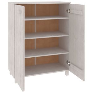 Scarpiera HAMAR legno massello pino 33.5 scarpiera "x 15.7" x 42.5 "colore bianco scarpiere - Product Image 5
