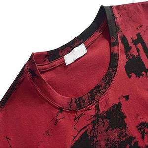 Camiseta de algodón para hombre en oferta, cuello redondo, manga corta, lisa, teñida, informal, transpirable. - Product Image 3