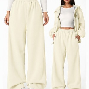 Custom <b>Womens</b> Wide Leg Sweatpants <b>Baggy</b> <b>Jogger</b> Pants Private Label Fashion Brand Wholesale Apparel Manufacturer USA Bulk - Product Image 6