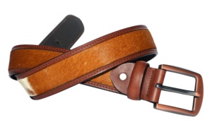 Cinturones de Lujo Hechos a Mano, Cinturón Vaquero Occidental de Cuero Genuino con Diseño de Pelo, Fabricante y Mayorista - Product Image 2