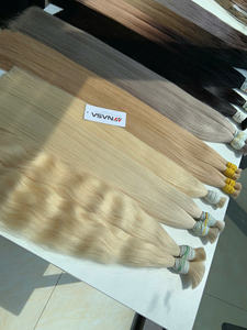 Precio al por mayor Extensiones de cabello a granel Cabello crudo vietnamita Doble ahogamiento 100 gramos Colores oscuros 22 pulgadas - Product Image 6