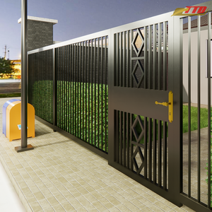 Portails en fer forgé artistiques écologiques de haute qualité avec modélisation 3D, hauteur de 7 pieds, design durable pour une utilisation extérieure à long terme - Product Image 1