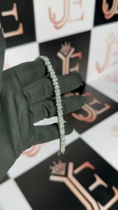 Pulsera de lujo con diamantes de moissanita en forma de pera, hecha de plata de ley 925, pulsera de tenis totalmente adornada con diamantes para chicas. - Product Image 5