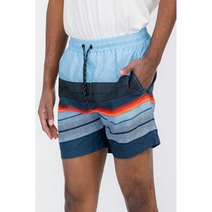 Costume da bagno da uomo a righe blu, pantaloncini da surf - Product Image 3