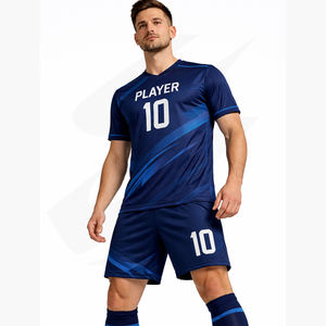 โรงงาน OEM รับผลิตชุดฟุตบอล เสื้อฟุตบอล ผ้าโพลีเอสเตอร์ตาข่าย 100% สำหรับทีมกีฬาและสโมสร ขายส่ง - Product Image 5