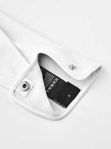 Gants en cuir blanc de qualité supérieure, finition lisse, gants de cérémonie pour hommes et femmes - Product Image 5