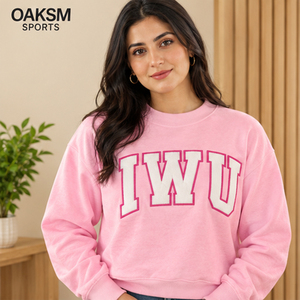 Sudadera con cuello simulado y estampado de letras Iwu personalizada de la hermandad Divine Nine |   Sudadera Premium con Letras Bordadas en Chenille para Fraternidad - Product Image 3