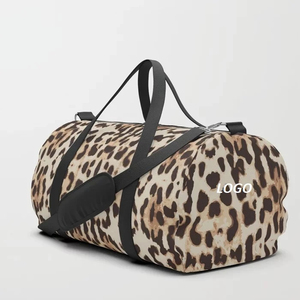 Sac de sport en toile marron, forme ovale, double poignée, fermeture éclair, unisexe, sac de voyage, sac de sport de grande capacité, rangement pour le sport - Product Image 4
