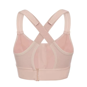 Sujetadores deportivos push-up de poliéster de alto soporte, tallas grandes con copas - Product Image 6