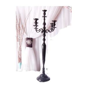 New Luxury High Quality Decorating Aluminum Handmade Black Color Finishing Tall <b>Candle</b> <b>Holder</b> Stand for Sale - Product Image 1