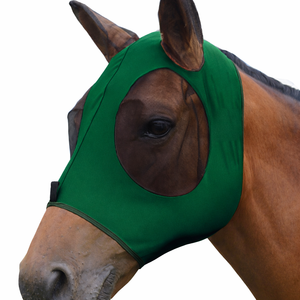 Máscara Antimoscas de Cuero Genuino para Caballos, Protección de Verano, Malla Transpirable, Bloqueo UV, Diseño Suave de Protección para Orejas/Nariz, para Montar a Caballo - Product Image 1