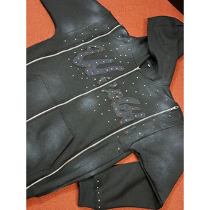 Sudaderas con Pedrería para Hombre, Hechas con el Mejor Material, de Color Sólido, Ligeras - Product Image 2