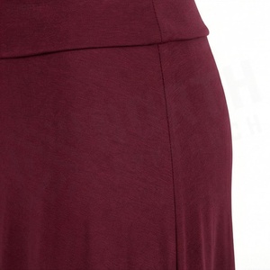 Elegant Women High Waist Floor Length Straight <b>Skirt</b> Solid Color Viscose <b>Chiffon</b> Soft Woven All Seasons Style - Product Image 5