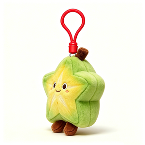 Llavero de peluche de fruta estrella personalizable, amuleto de peluche de carambola, llavero de peluche de fruta estrella, mini juguete de peluche de fruta estrella - Product Image 2