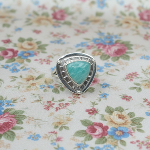 Vintage Amazonite Teardrop <b>Ring</b> for Women 925 Sterling Silver Rose Gold Plated Boho Gemstone Adjustable Handmade <b>Statement</b> <b>Ring</b> - Product Image 6