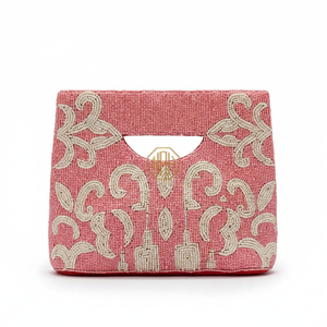 Pochette de soirée haut de gamme pour femme, faite main, perlée, avec chaîne, doublure en satin – Fournisseur en gros - Product Image 1