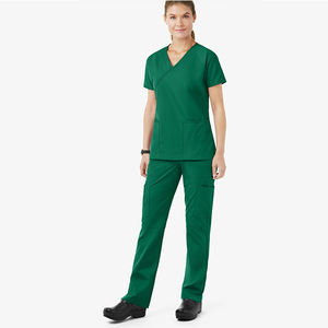 ชุดยูนิฟอร์มพยาบาลแบบใหม่ ราคาโรงงาน ขายส่ง ดีไซน์เรียบง่าย เอวยางยืดพร้อมเชือกผูก ทรงเข้ารูป ยืดหยุ่นได้ ชุดสครับสำหรับผู้หญิง - Product Image 4