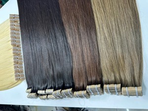 Vente en gros de ruban droit naturel 100% vierge dans les extensions de cheveux Usine de paquets de cheveux humains bruts vietnamiens - Product Image 5