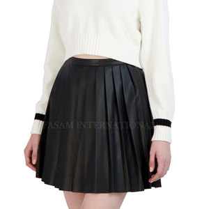 Jupes en cuir pour femmes de qualité supérieure, couleur et taille personnalisées, en stock, étiquette privée. - Product Image 2