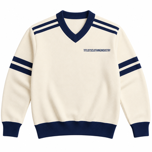 Ajoutez vos pulls personnalisés de haute qualité à col en V pour les universités, avec logos, en tricot, type cardigan. - Product Image 2