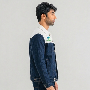 Chaqueta Vaquera de Algodón con Estampado Personalizado para Hombre, Chaqueta Vaquera de Alta Calidad a Precio Económico, Transpirable, con OEM - Product Image 3